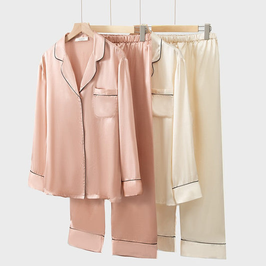 6A grade 100 mulberry silk silk pajamas women's two-piece set